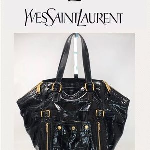 Authentic Yve Saint Laurent Black Patent Leather